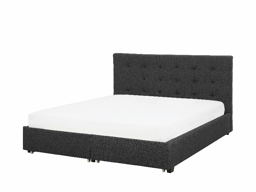 Bračni krevet 180 cm ROLLA (s podnicom i prostorom za odlaganje) (tamnosiva) *rasprodaja