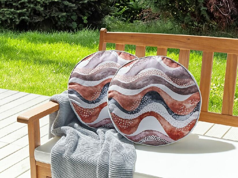 Set 2 ukrasna jastuka ⌀ 40 cm Sebor (smeđa)