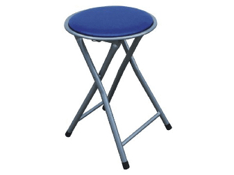 Sklopiva stolica Ivola (plava ekokoža + siva) 
