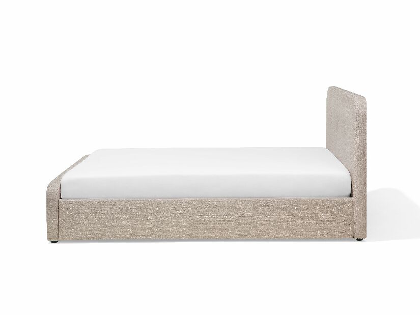 Bračni krevet 160 cm ROME (s podnicom i prostorom za odlaganje) (bež)