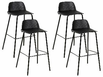 Set barskih stolica (4 kom.) Morza (crna)