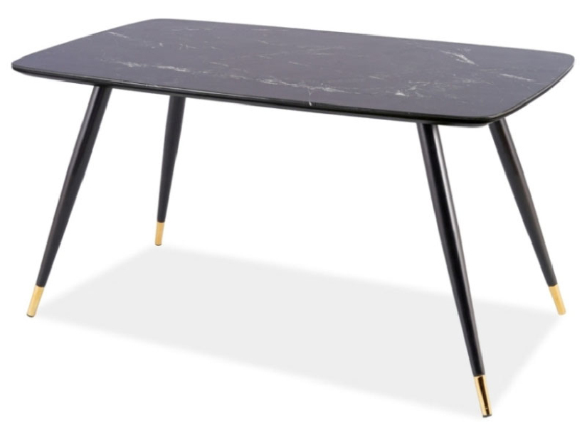 Blagovaonski stol Celestina (crna + crna) (za 4 do 6 osoba)