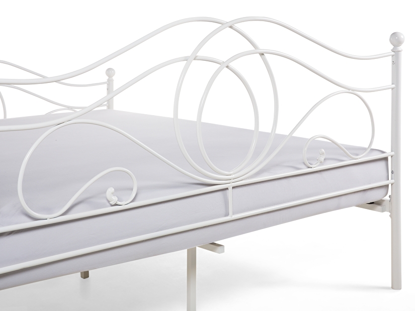 Bračni krevet 160 cm LAURA (s podnicom) (bijela)