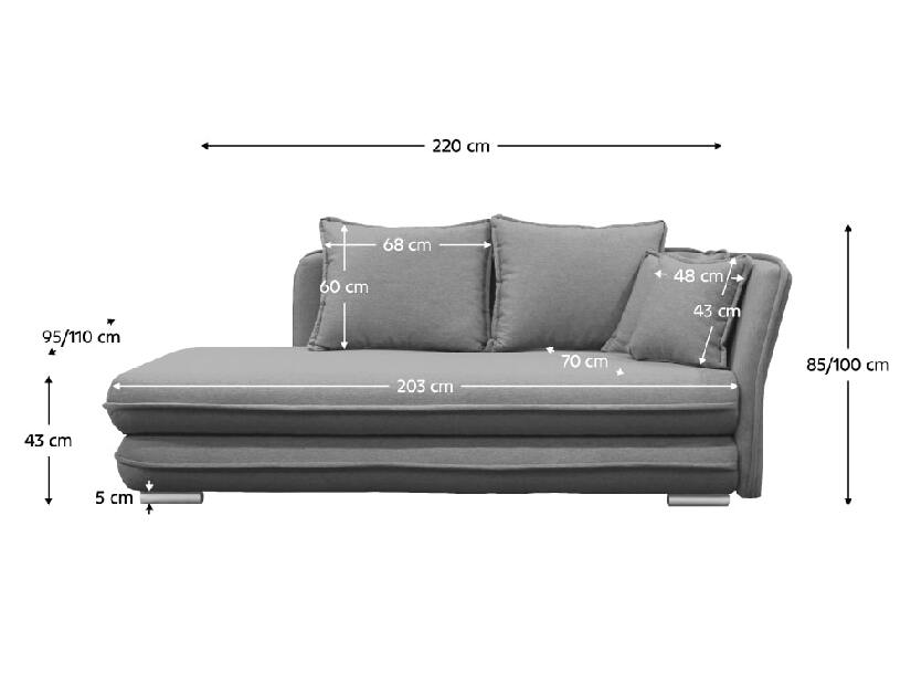 Sofa s prostorom za odlaganje Limfa (whisper 17) (D) 