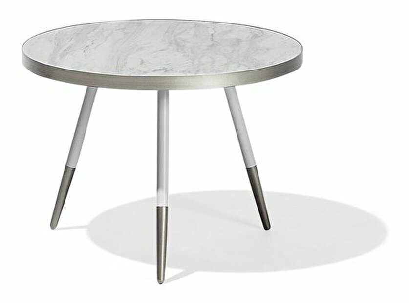 Stolić za kavu Renola (bijela) (srebrne noge)