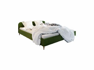 Bračni krevet 160 cm Lon (maslinasto zelena) (bez podnice i prostora za odlaganje)