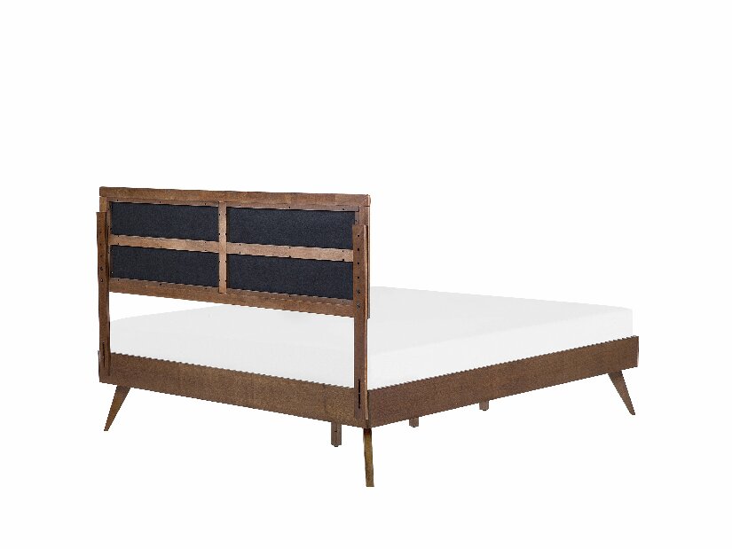 Bračni krevet 160 cm POSE (s podnicom) (tamno drvo)