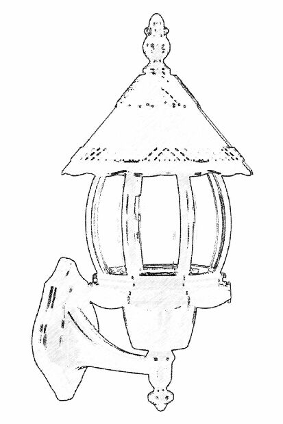 Vanjska zidna svjetiljka Dustin (crna)