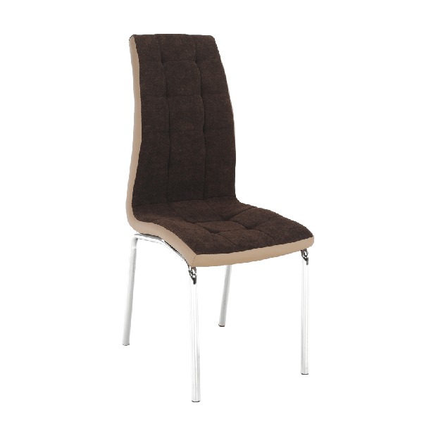 Blagovaonska stolica Gernada new (smeđa + bež + krom) 