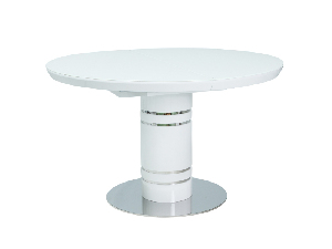 Blagovaonski stol na razvlačenje 120-160 cm Susie (bijela + bijela) (za 4 do 6 osoba)