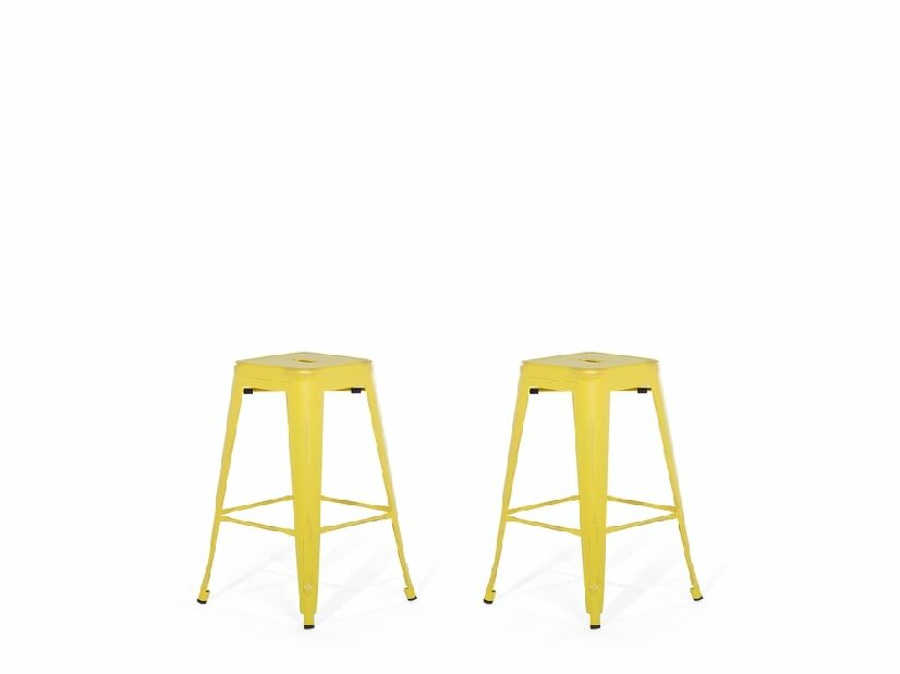 Set barskih stolica 2 kom. 60cm Cabriot (žuto zlatna) 