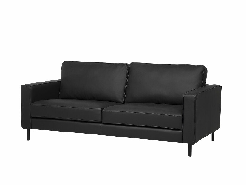 Kožna sofa trosjed Skive (crna)