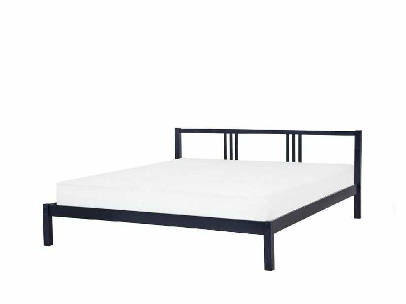 Bračni krevet 160 cm VALLES (s podnicom) (plava)
