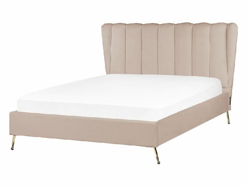 Bračni krevet 140 cm Mirabell (sivo-bež) (s podnicom) (s USB portom)