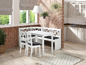 Kuhinjski kut + stol sa stolicama Mirjan Sandonia 1 (bijela) (amor velvet 4322)