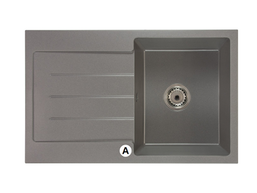 Kuhinjski sudoper Ruxom (bijela) (s 1 otvorom za bateriju) (L)