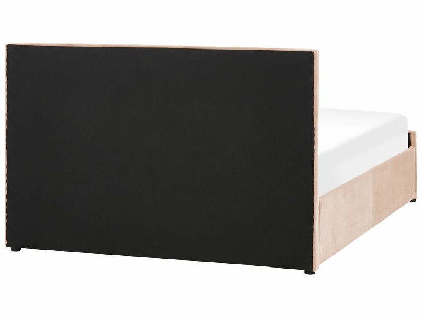 Bračni krevet 140 cm Rhett (bež) (s podnicom i prostorom za odlaganje)