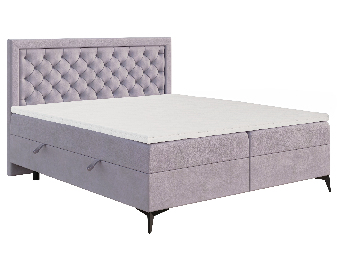 Bračni krevet Boxspring 180 cm Lavande (lavanda) (s madracem i prostorom za odlaganje)