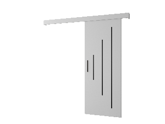Klizna vrata 90 cm Sharlene Y (bijela mat + crna)