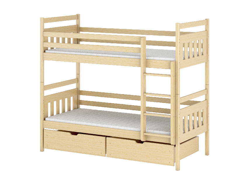 Dječji krevet 80 x 180 cm ARAS (s podnicom i prostorom za odlaganje) (borovina)