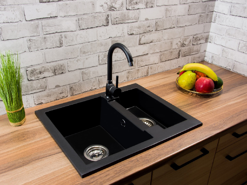 Kuhinjski sudoper Yagma (crna) (bez otvora za bateriju) (L)