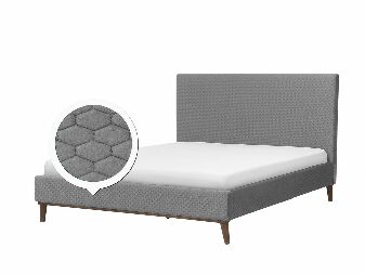 Bračni krevet 160 cm BARON (s podnicom) (siva)