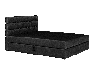 Bračni krevet Boxspring 140x200 cm Waller (s podnicom i madracem) (crna)