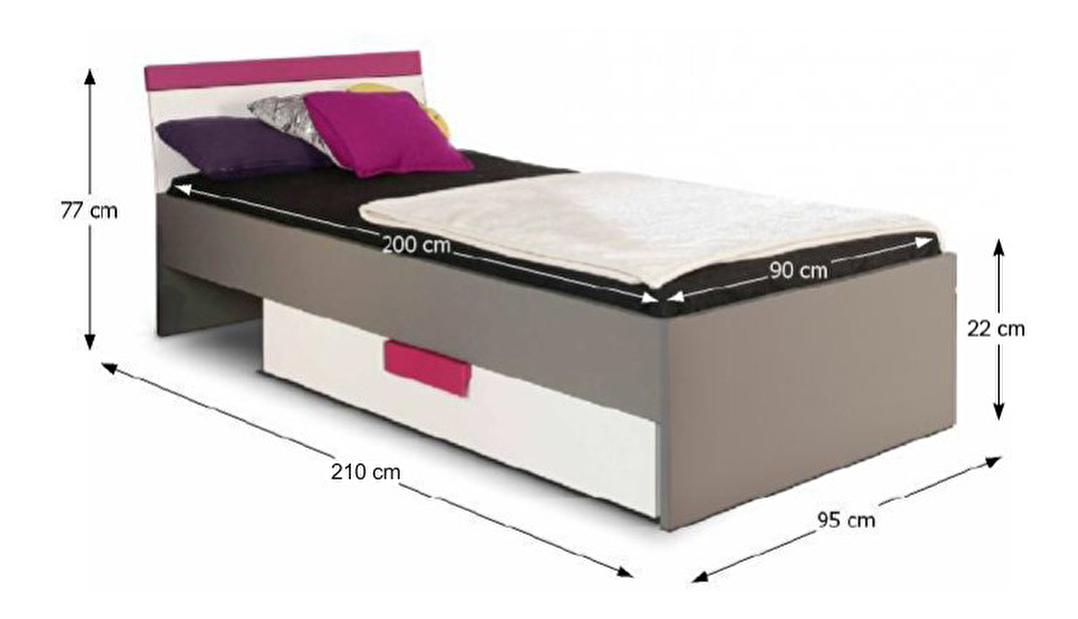 Jednostruki krevet 90 cm Libro Tip 09 LBLL09 