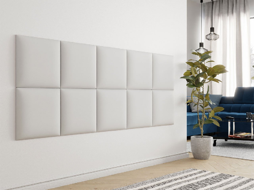 Tapeciran zidni panel Mirjan Pazara 42x42 (ekokoža soft 017 (bijela))