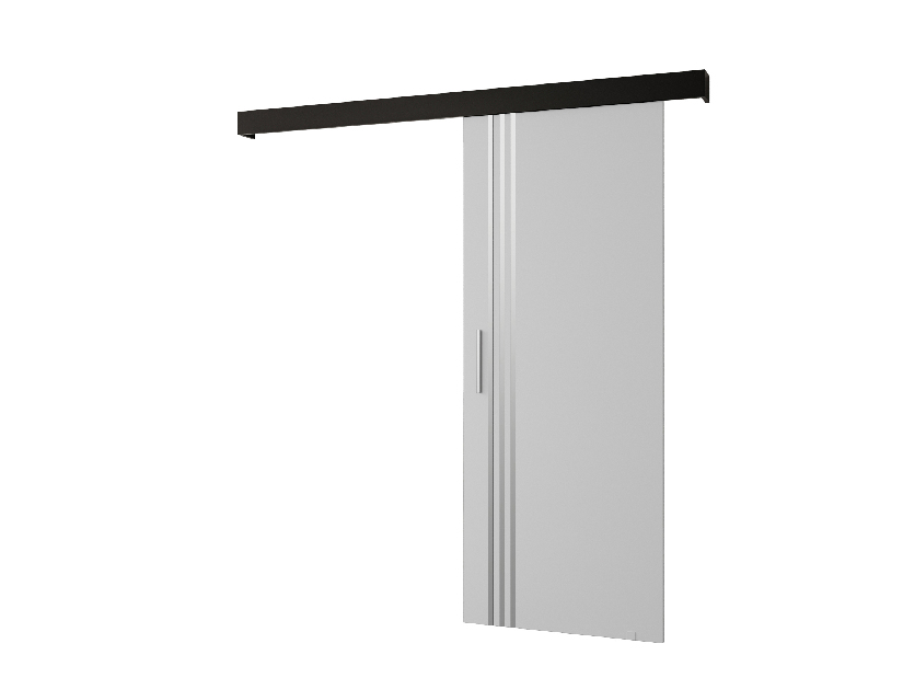 Klizna vrata 90 cm Sharlene VI (bijela mat + crna mat + srebrna)