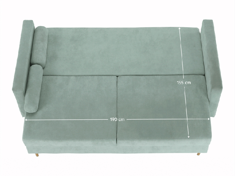 Sofa dvojsed Aria (mentol)