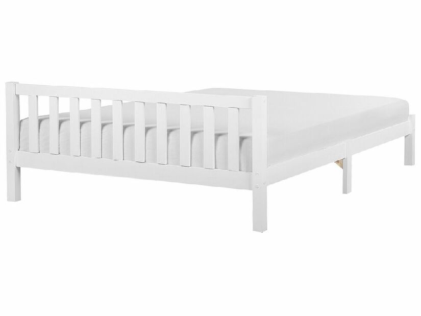 Bračni krevet 180 cm FLORIS (s podnicom) (bijela)