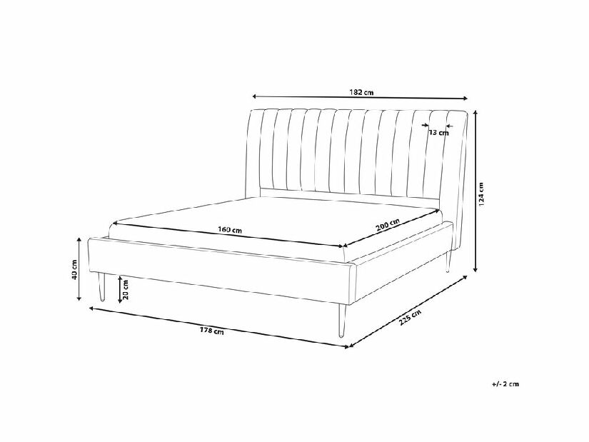 Bračni krevet 160 cm MASALA (s podnicom) (ružičasta)