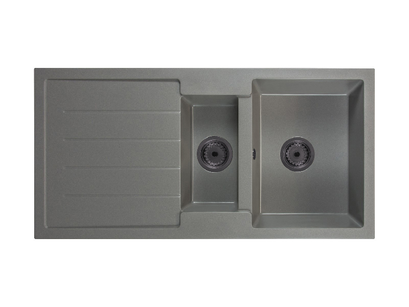 Kuhinjski sudoper Yuxur (siva) (sa 2 otvora za bateriju) (L)