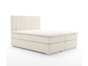 Bračni krevet Boxspring 180 cm Pugno (bijela) (s prostorom za odlaganje)