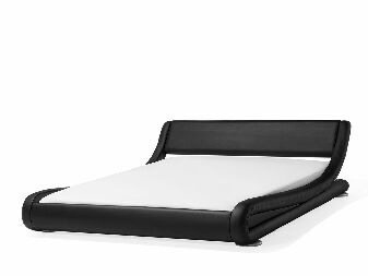 Bračni krevet 180 cm AVENUE (s podnicom) (crna mat)