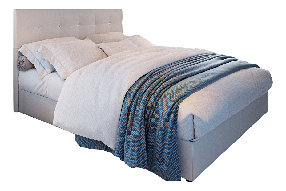 Bračni krevet Boxspring 180 cm Karen Comfort (bež) (s madracem i prostorom za odlaganje)