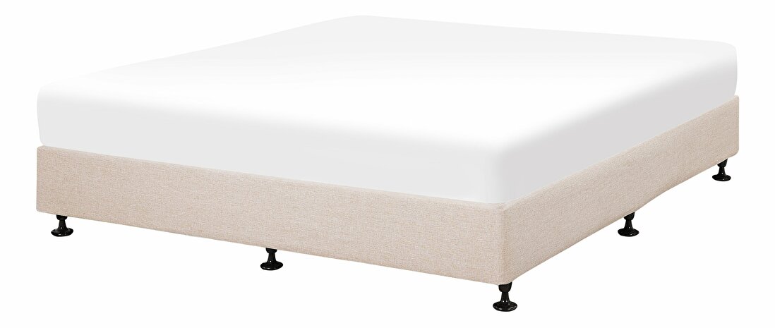Bračni krevet 160 cm COLOGNE (s podnicom i madracem) (bež)