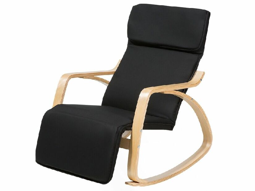 Fotelja za ljuljanje WELLO (tekstil) (crna)