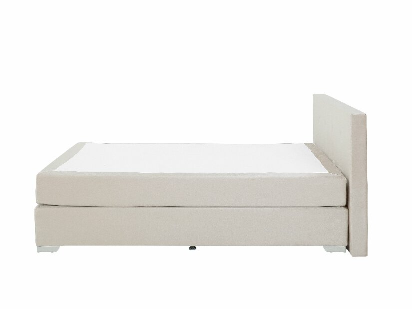Bračni krevet Boxspring 160 cm CONSOLE (s podnicom i madracem) (bež)