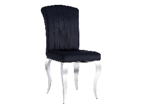Blagovaonska stolica Pria (crna + krom)