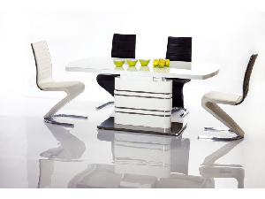 Blagovaonski stol na razvlačenje 140-200 cm Gemma (bijela + bijela) (za 8 i više osoba)