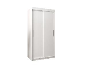 Ormar za garderobu 100 cm Toki (bijela mat + bijela mat)
