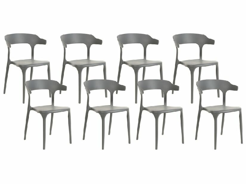 Set blagovaonskih stolica (8 kom.) Gerry (siva)
