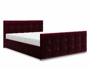 Bračni krevet 180 cm Billie (bordo) (s podnicom i prostorom za odlaganje)
