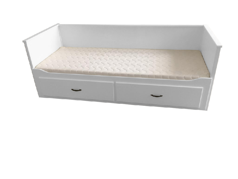 Krevet na razvlačenje Daybed Comfort (S podnicom i prostorom za odlaganje) (bijela)