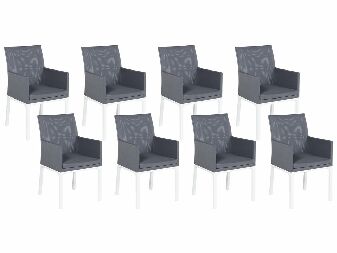 Set vrtnih stolica (8 kom.) Baldur (siva)