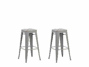 Set barskih stolica 2 kom. CABOT (metal) (srebrna)