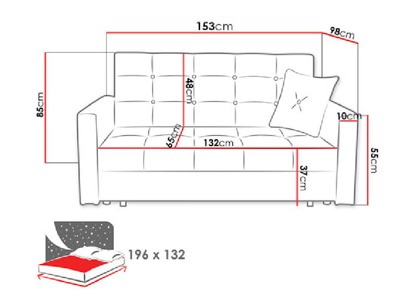 Sofa Carivia Lux III (tatum 278)