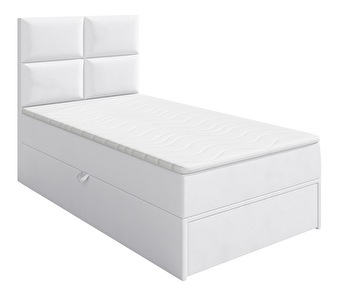 Jednostruki krevet 100 cm Hills 1 (bijela) (s podnicom, madracem i prostorom za odlaganje)